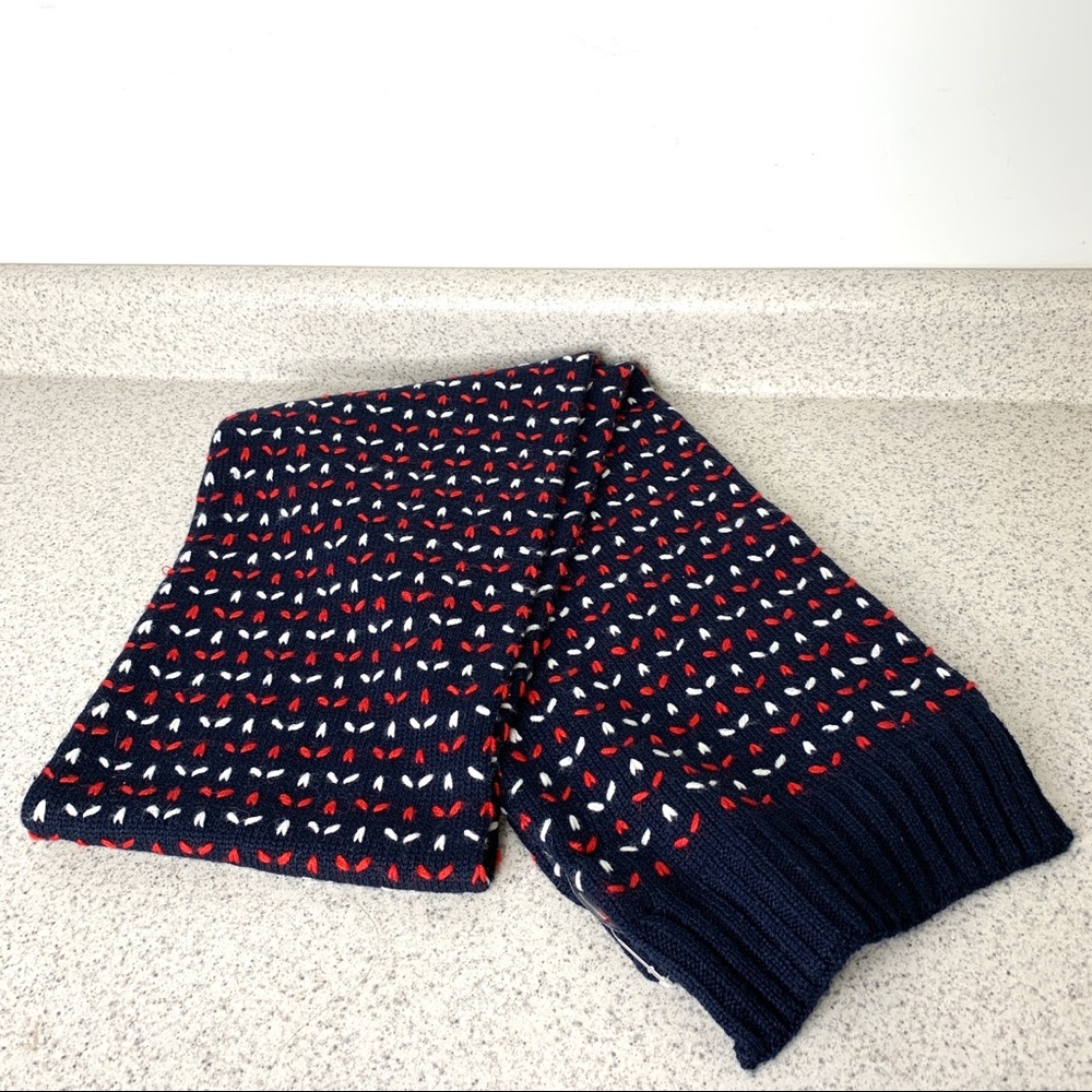 America Eagle Outfitters Navy Red White Knit Scarf